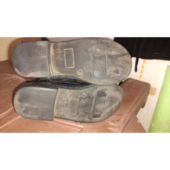 Women's sz 9.5 DIBA Black Scrunch Mid Calf zip-up boots heels Faux suede - Picture 6 of 9